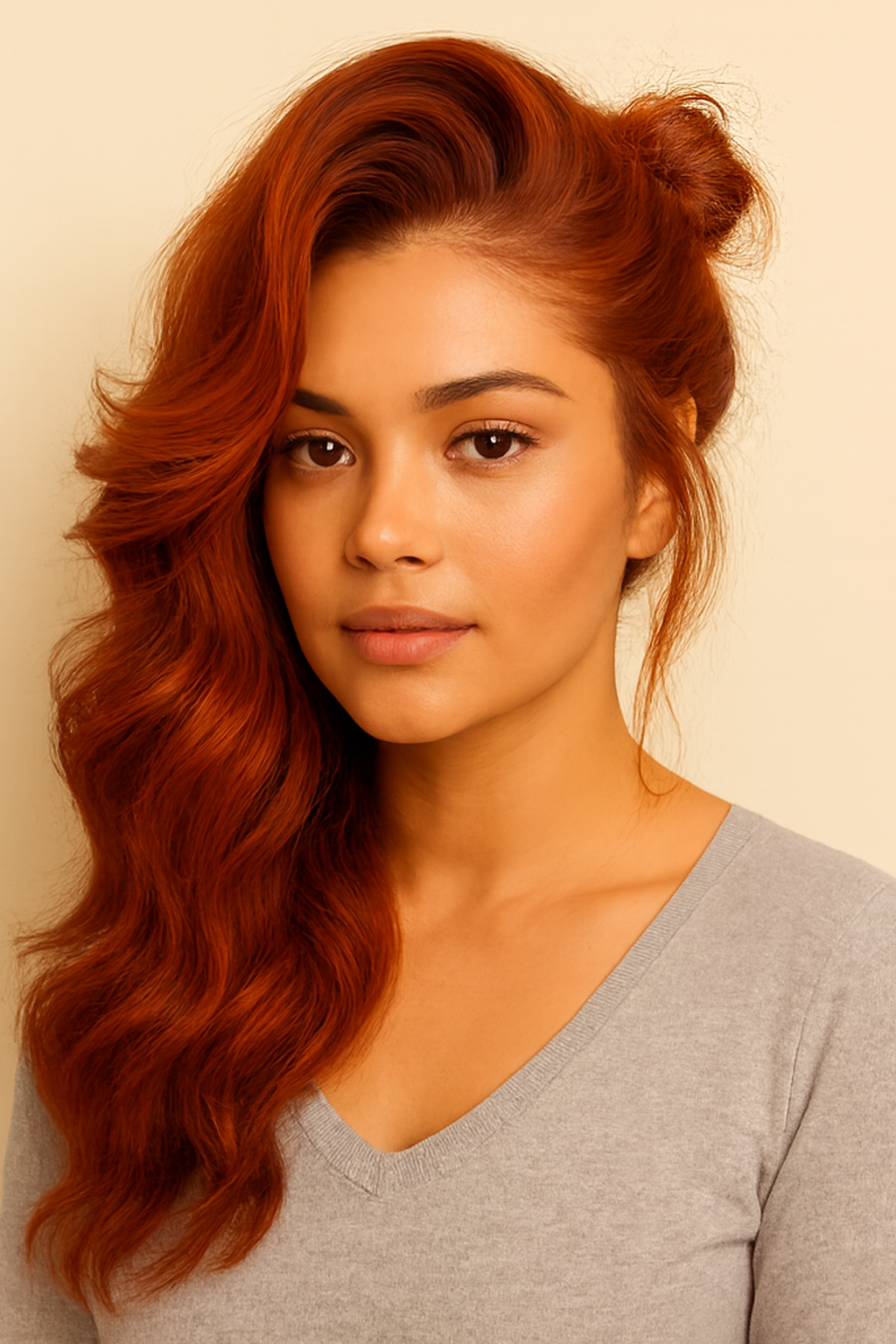 Model wearing the Highlight Body Wave Human Hair Wig by Hair Labs