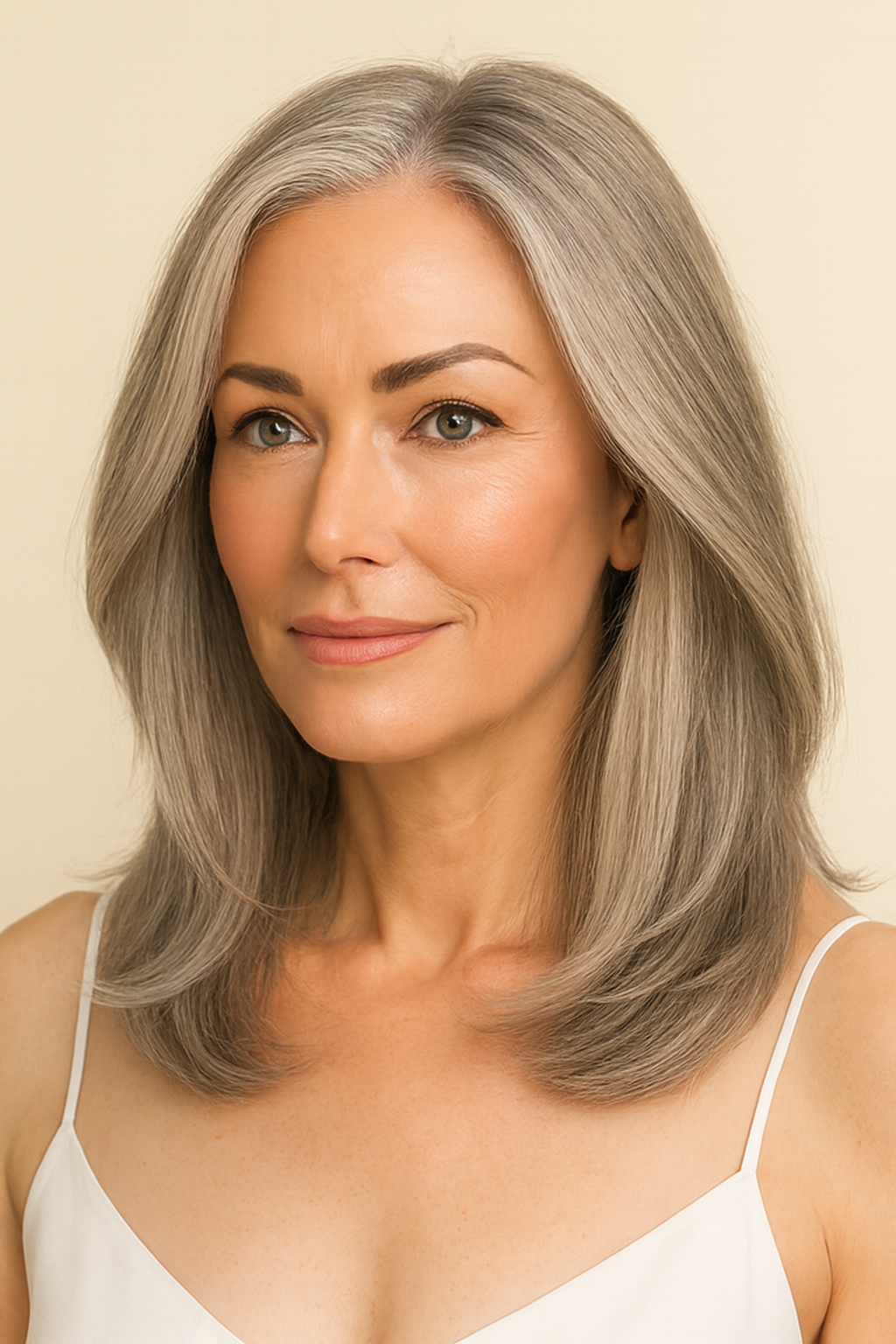 Grey Mono Top Hair Topper, Human Hair