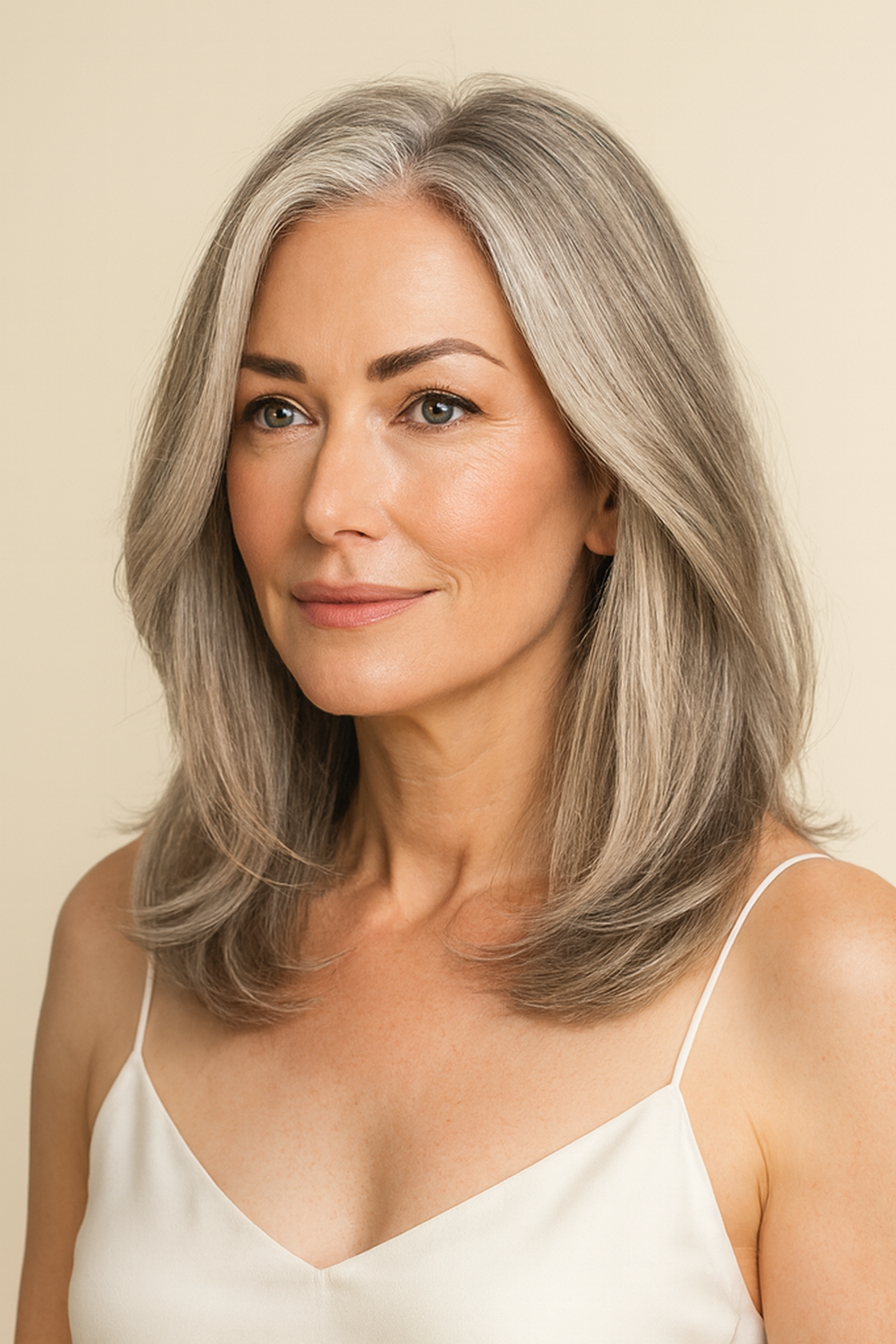 Grey Mono Top Hair Topper, Human Hair