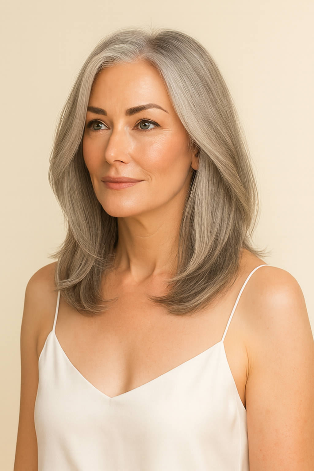 Grey Mono Top Hair Topper, Human Hair