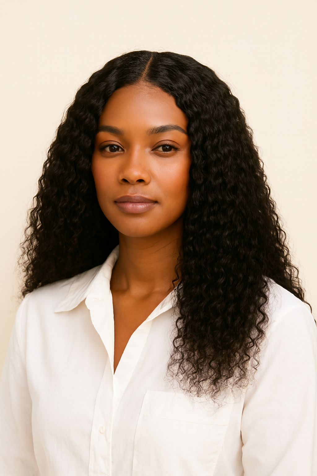 Deep Wave V-Part Wig, Human Hair