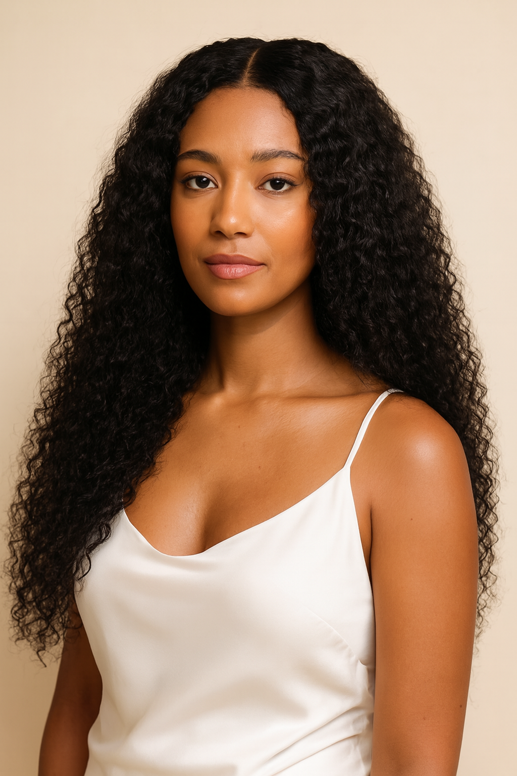 Kinky Curly V-Part Wig, Human Hair