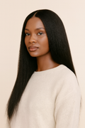 Straight U-Part Wig, Human Hair