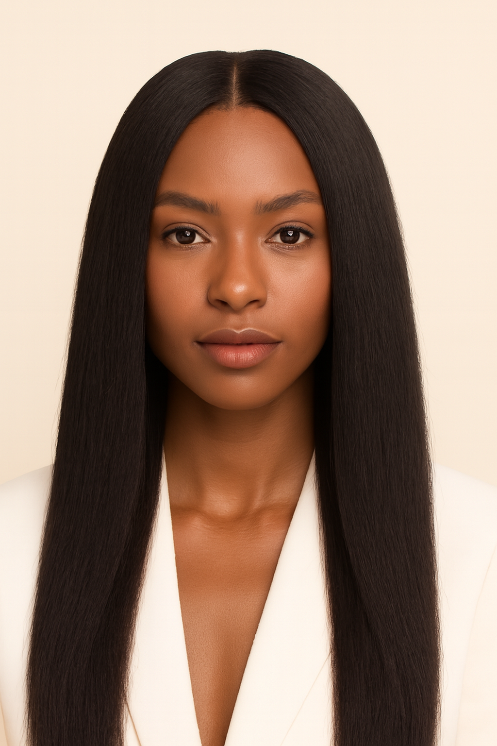 Kinky Straight U-Part Wig, Human Hair