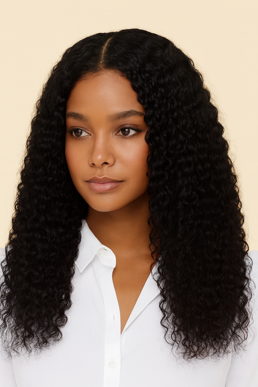 Water Wave U-Part Wig, Human Hair