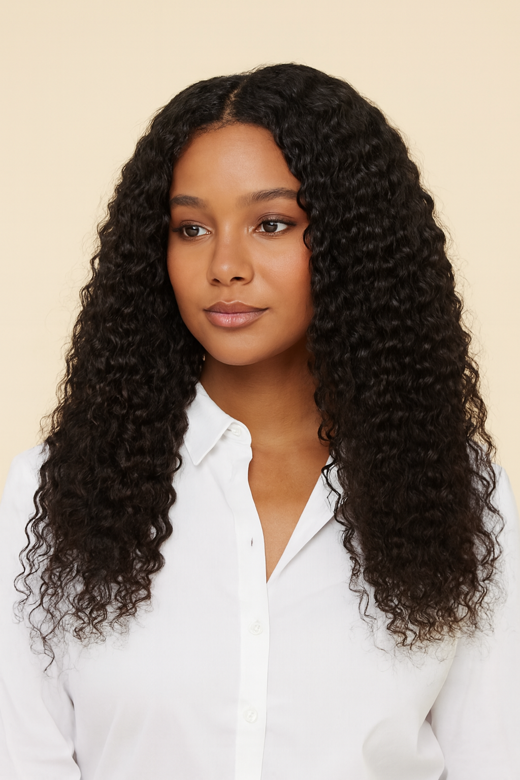Water Wave U-Part Wig, Human Hair