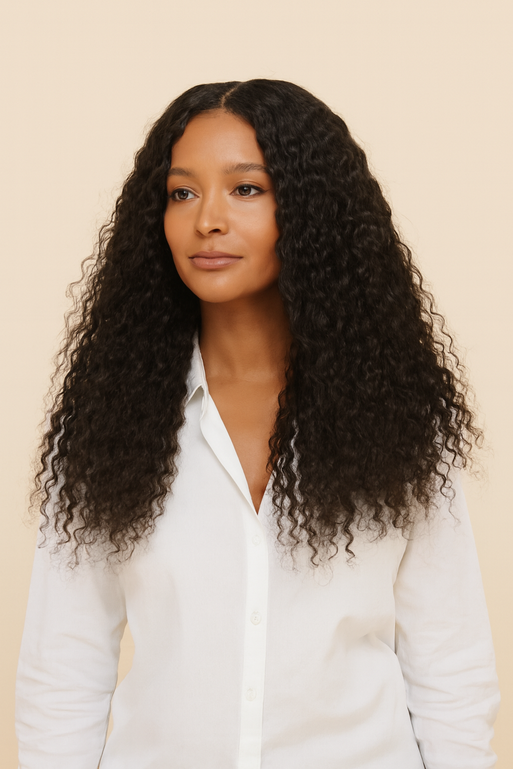Water Wave U-Part Wig, Human Hair