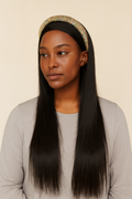 Straight Headband Wig, Human Hair