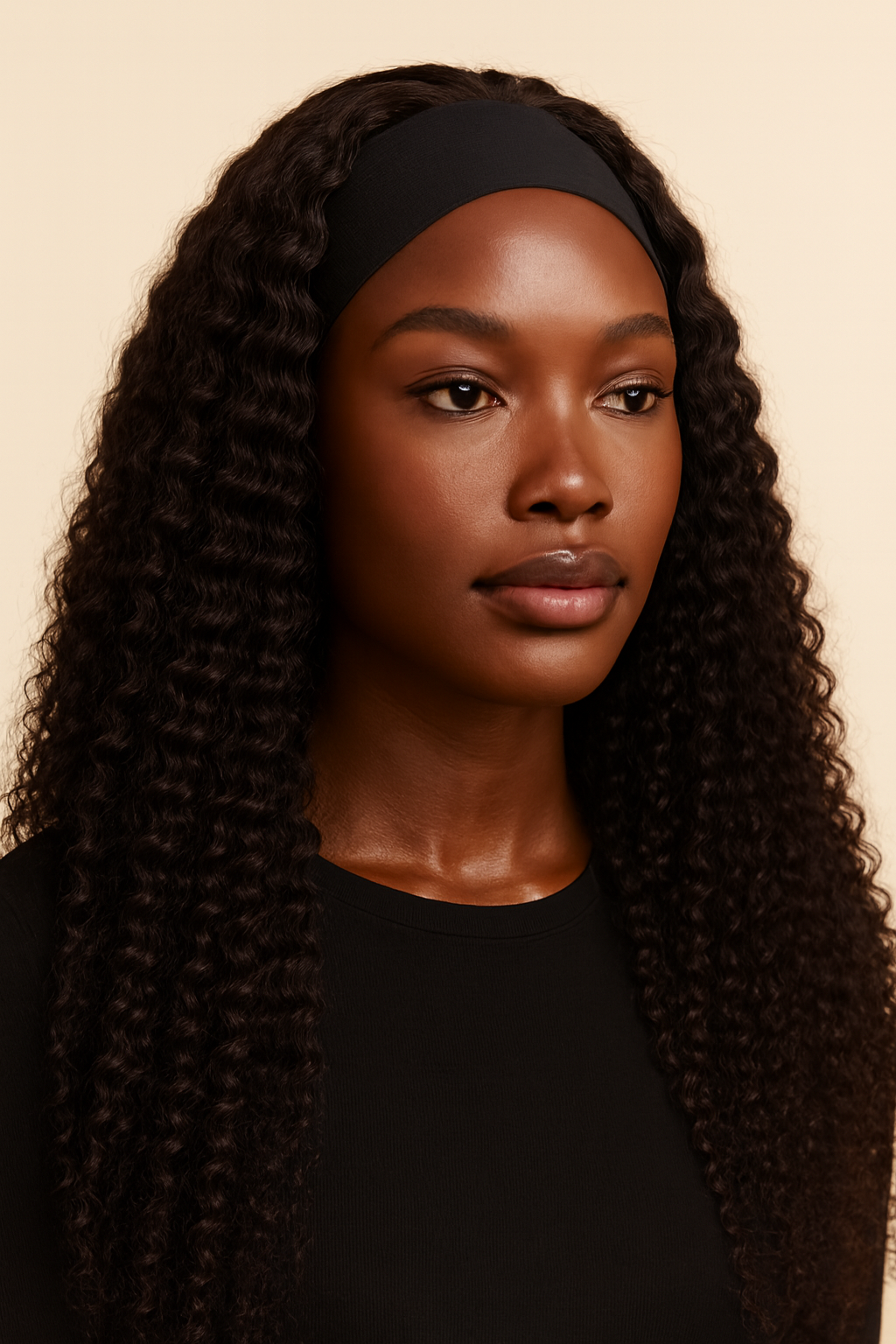 Water Wave Headband Wig, Human Hair