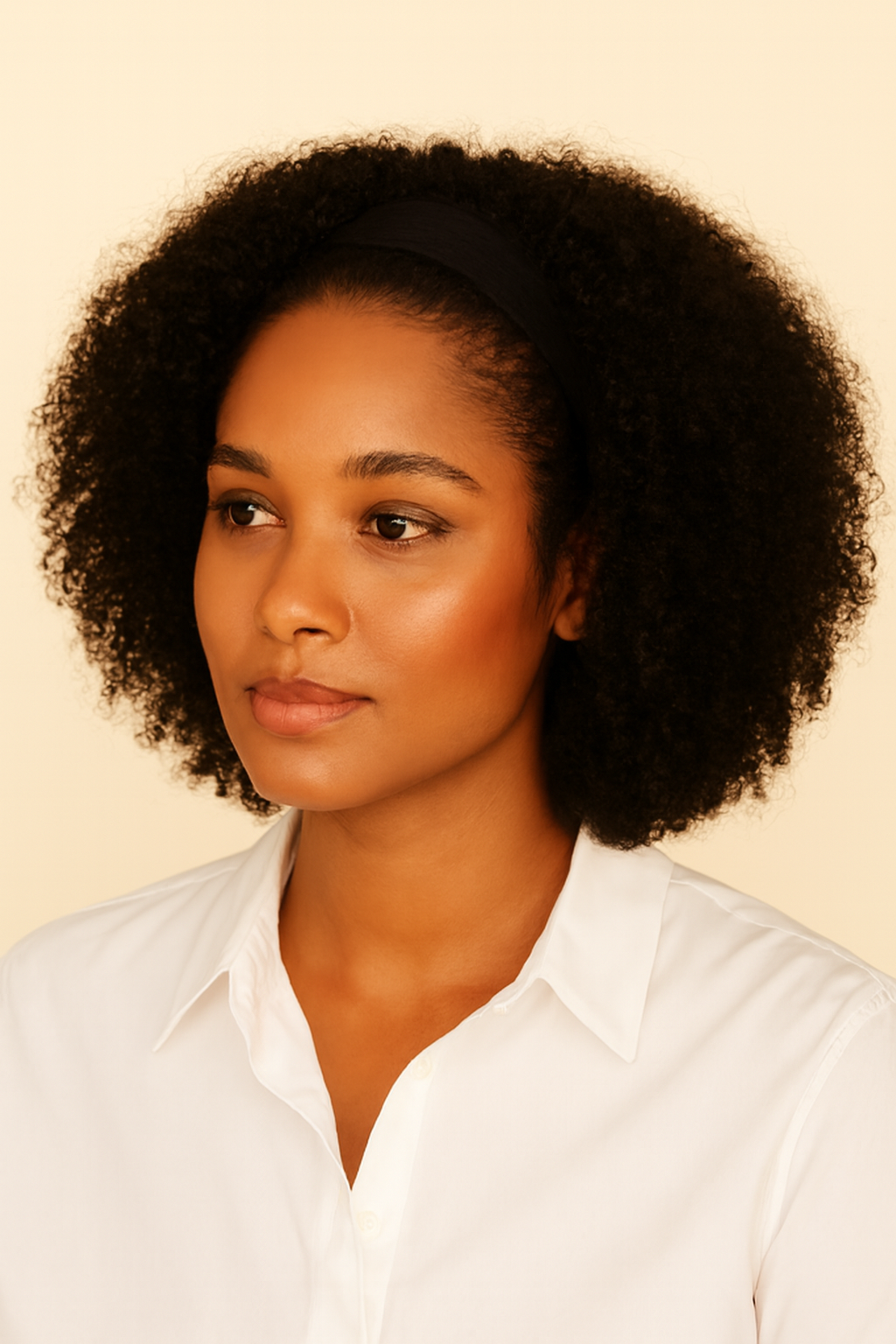 Afro Kinky Curly Headband Wig, Human Hair