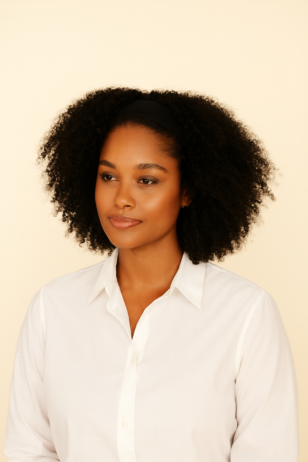 Afro Kinky Curly Headband Wig, Human Hair