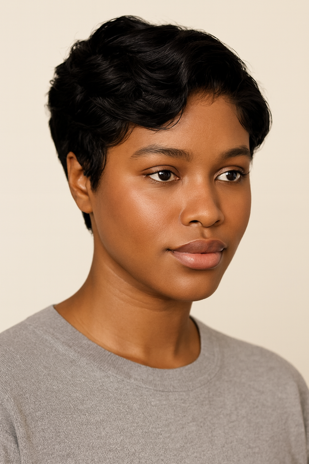 Straight Pixie Cut Wig, Human Hair