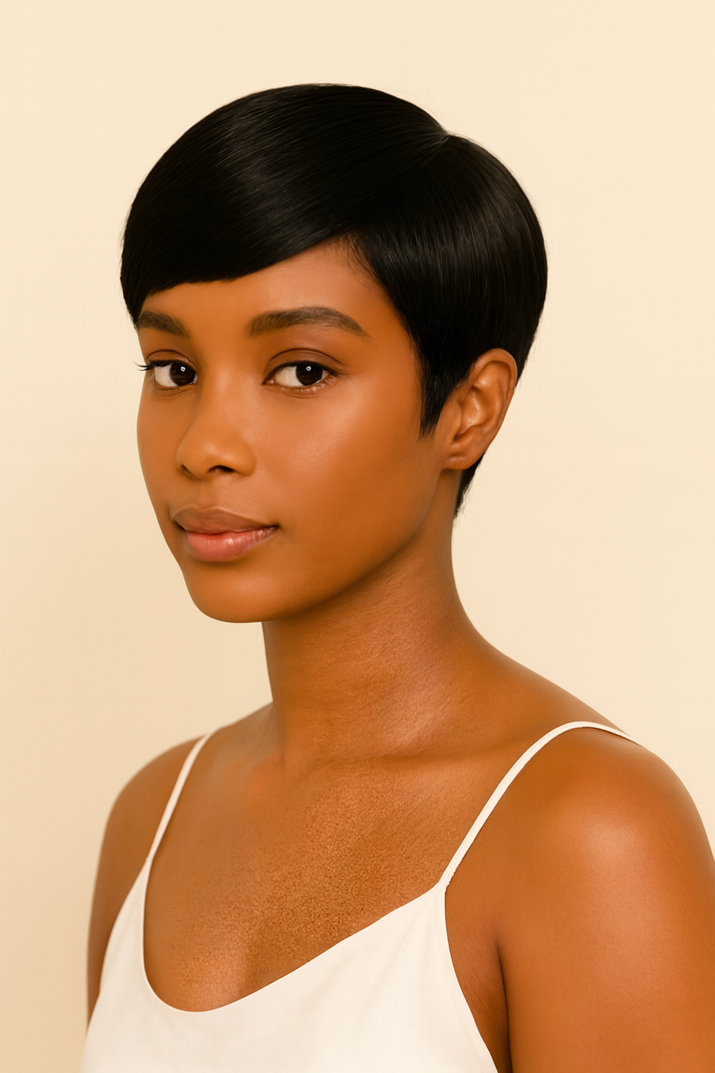 Layered Pixie Cut Wig, Human Hair