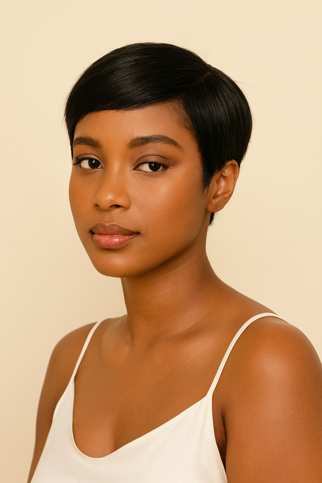 Layered Pixie Cut Wig, Human Hair
