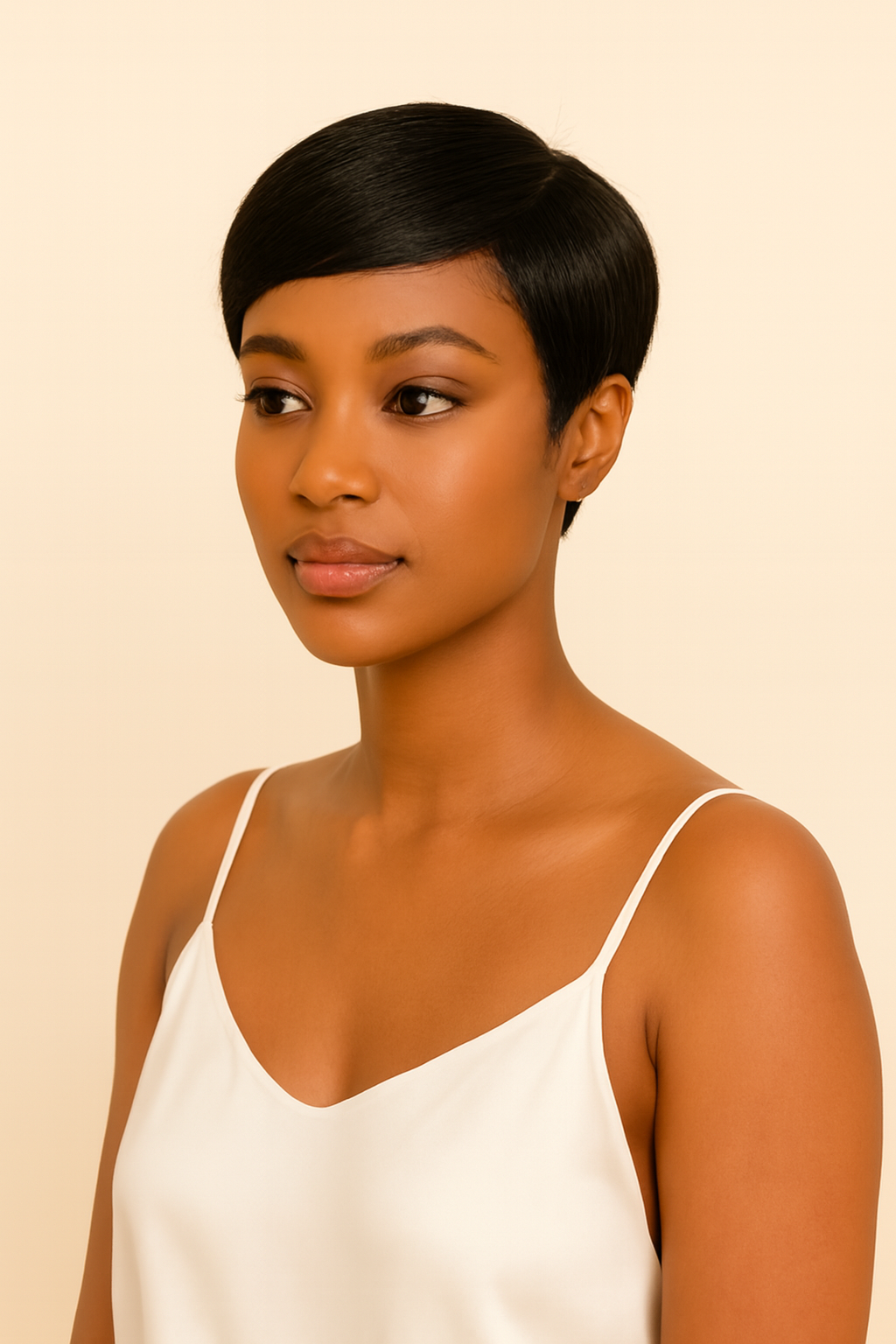 Layered Pixie Cut Wig, Human Hair