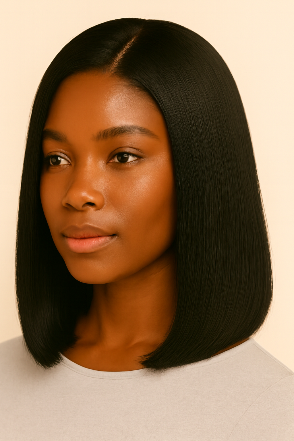 Silk Top Straight Wig, Human Hair