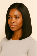 Silk Top Straight Wig, Human Hair