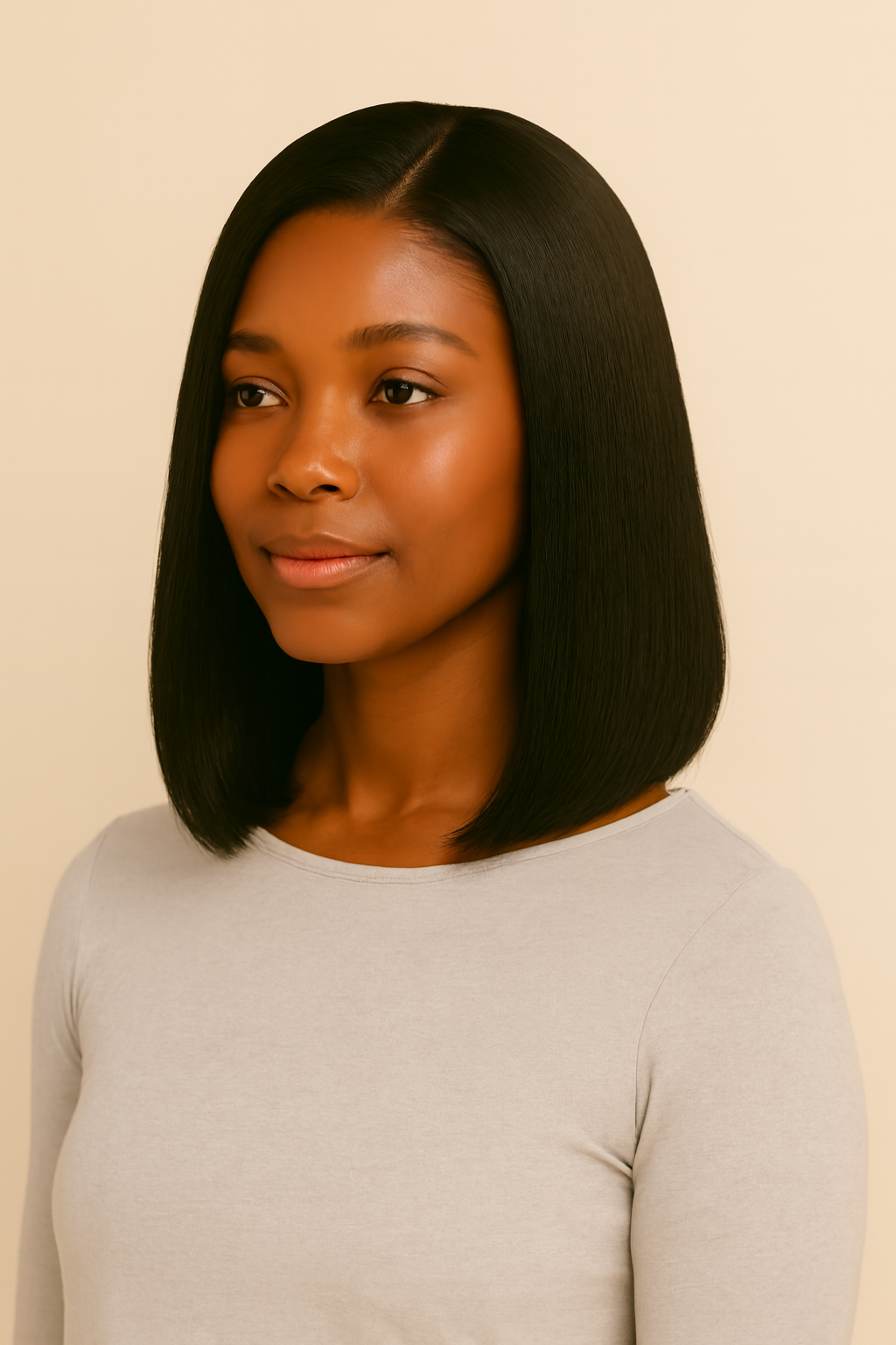 Silk Top Straight Wig, Human Hair