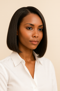Low Density Straight Wig, Human Hair