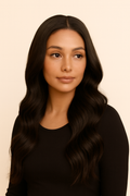 Monofilament Top Wavy Wig, Human Hair