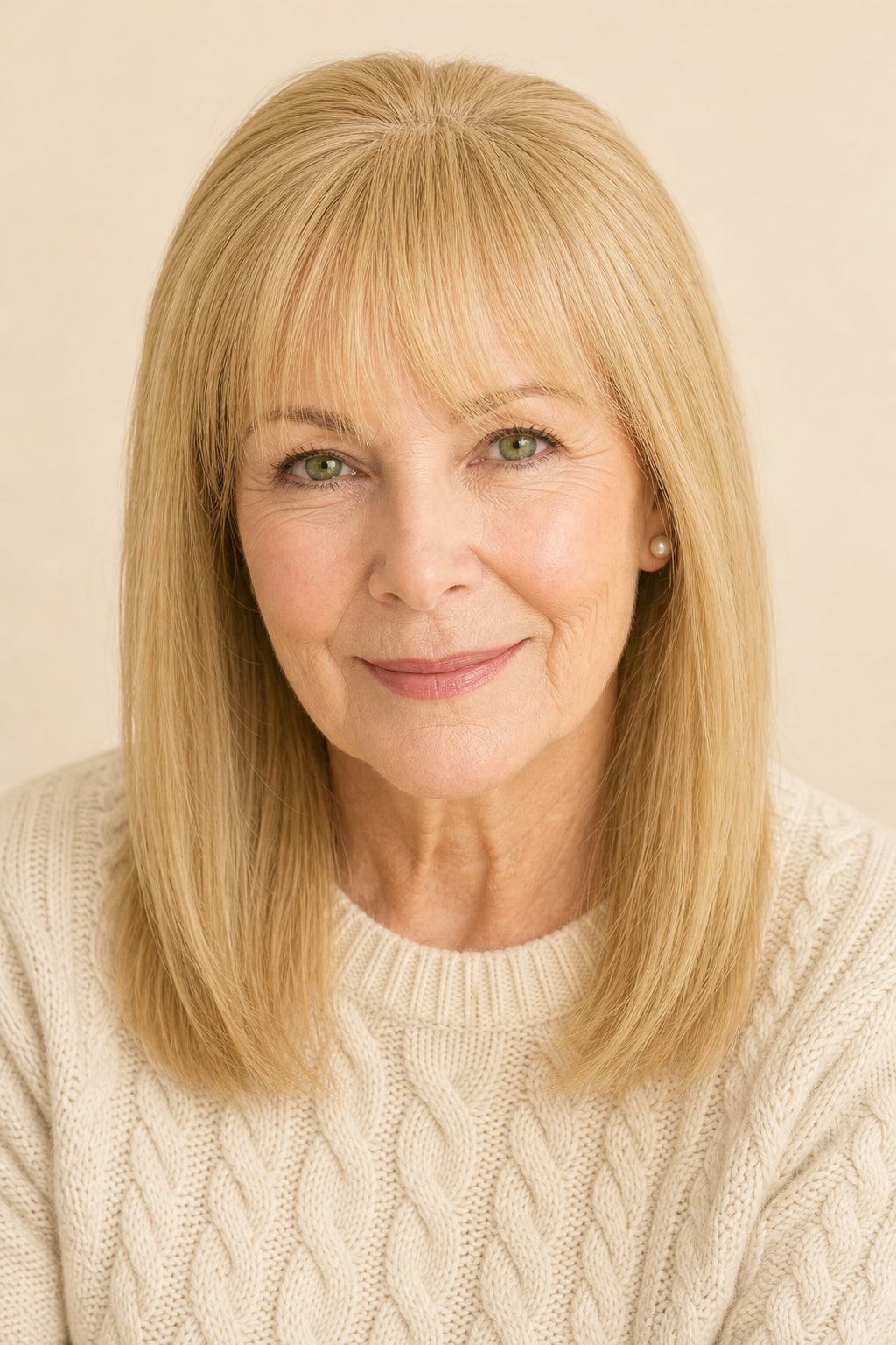 Blonde Hair Topper with Bangs for Women with Thinning Hair, Honey Blonde #27, front view