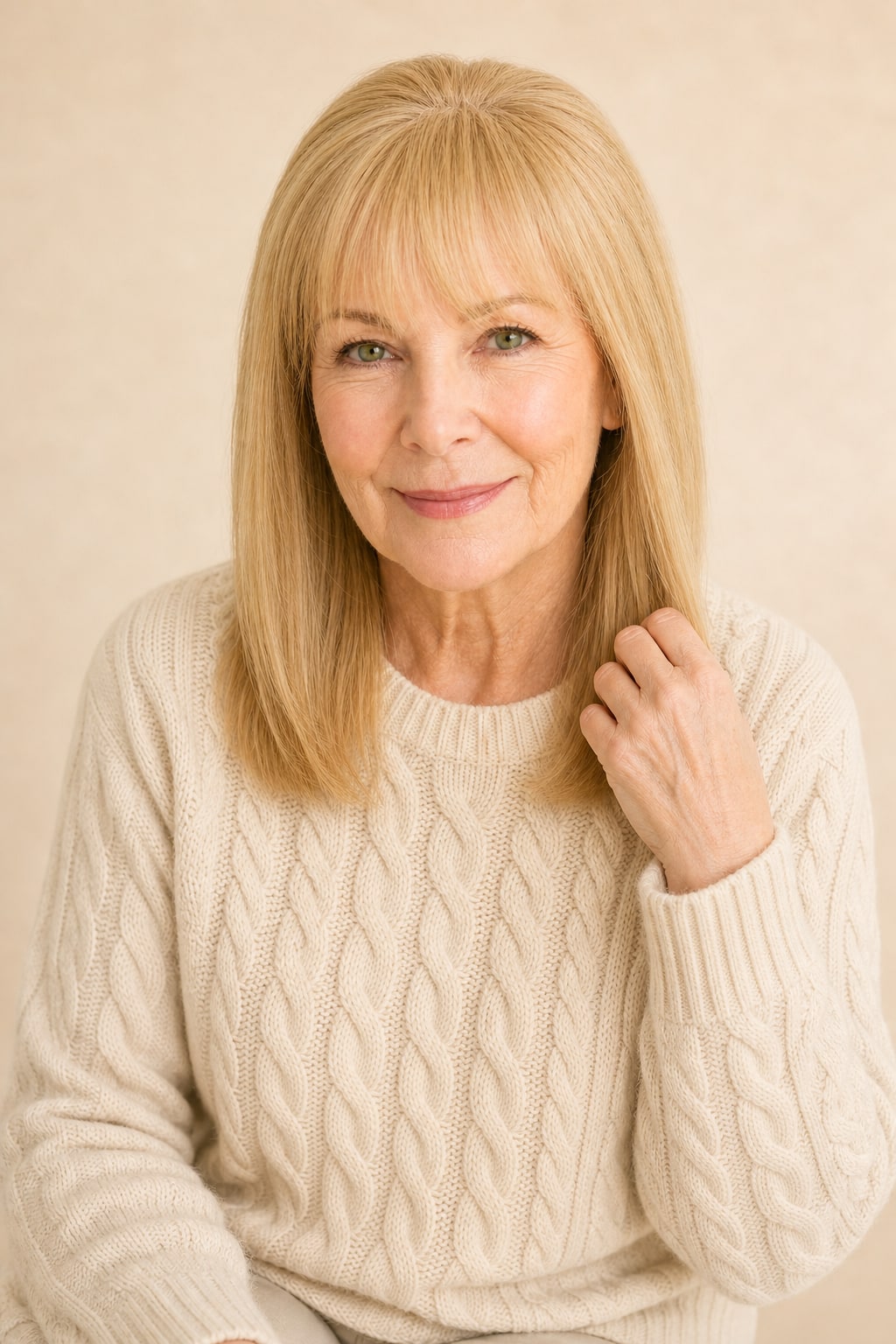 Blonde Hair Topper with Bangs for Women with Thinning Hair, Honey Blonde #27, side view