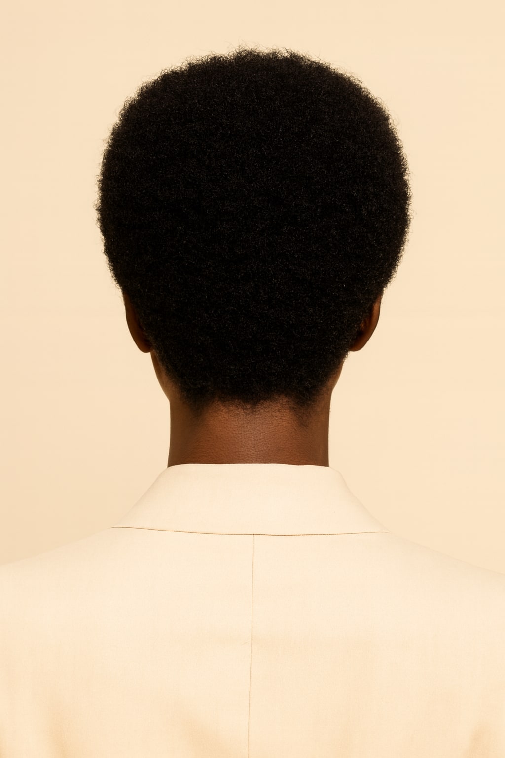 Hair Labs short kinky afro curly wig, back view